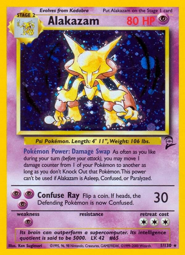 Alakazam 1/30 Pokemon Base Set 2
