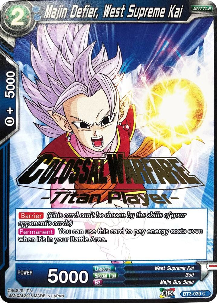 Majin Defier, West Supreme Kai BT3-039