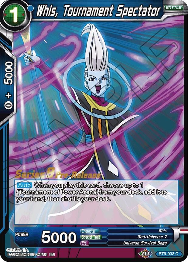 Whis, Tournament Spectator - Pre-Release