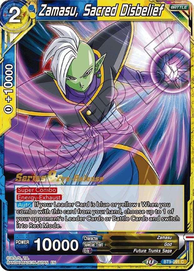 Zamasu, Sacred Disbelief - Pre-Release