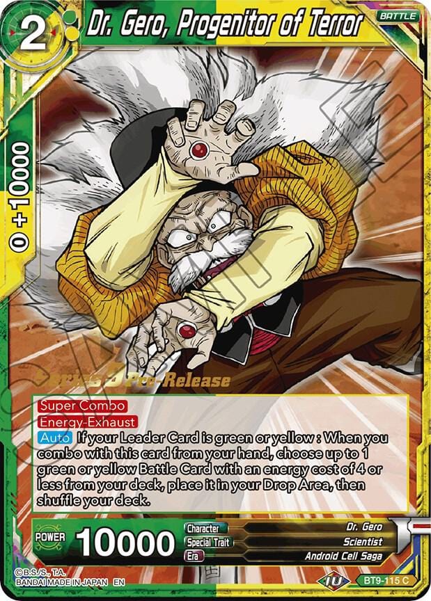 Dr. Gero, Progenitor of Terror - Pre-Release