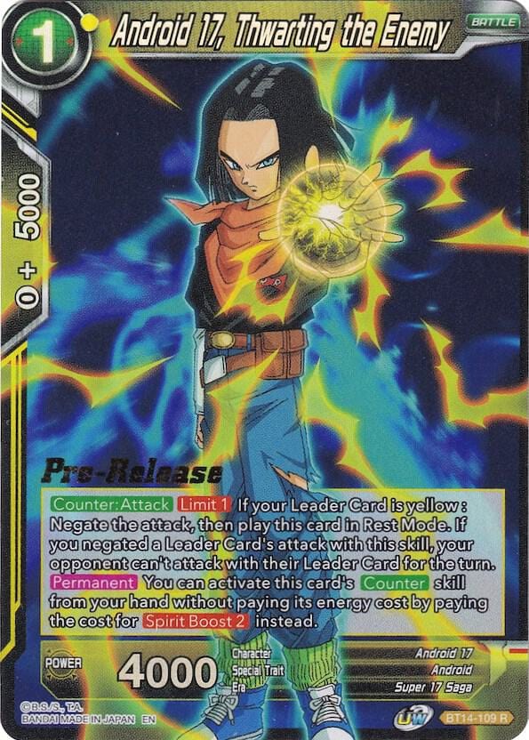 Android 17, Thwarting the Enemy - Cross Spirits Pre-Release