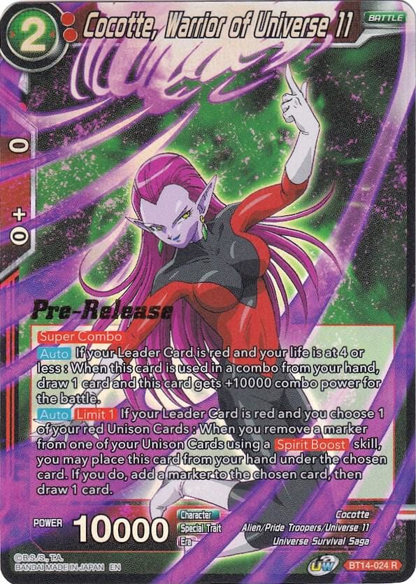Cocotte, Warrior of Universe 11 - Cross Spirits Pre-Release