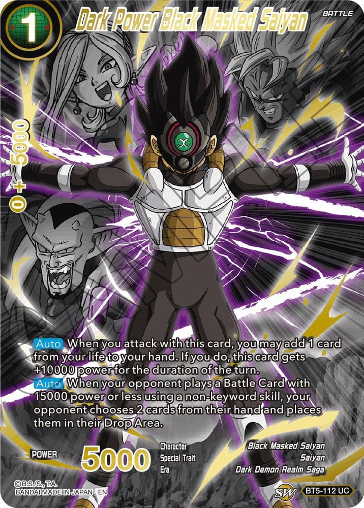 Dark Power Black Masked Saiyan (Alternate Art) - Special Anniversary Set 2021