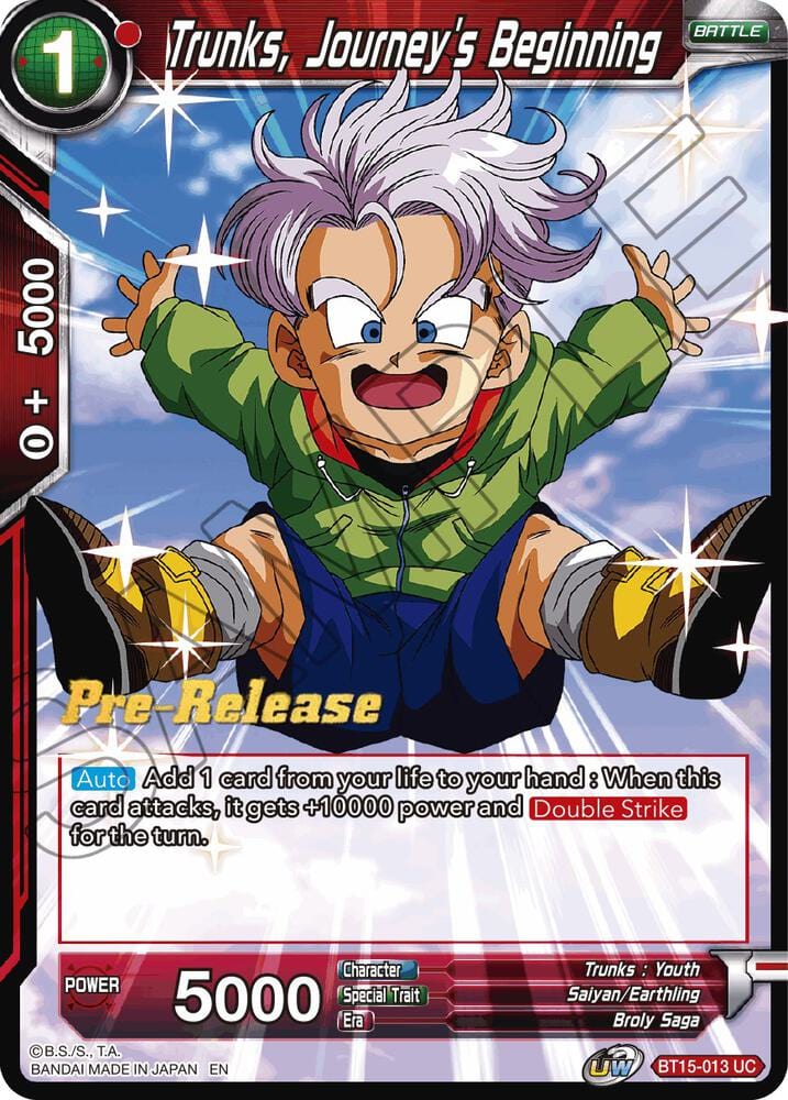 Trunks, Journey's Beginning - Saiyan Showdown Pre-Release