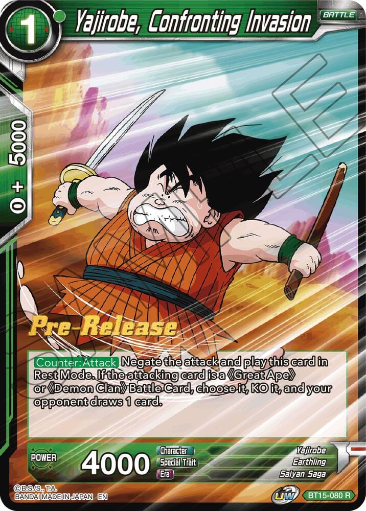 Yajirobe, Confronting Invasion - Saiyan Showdown Pre-Release