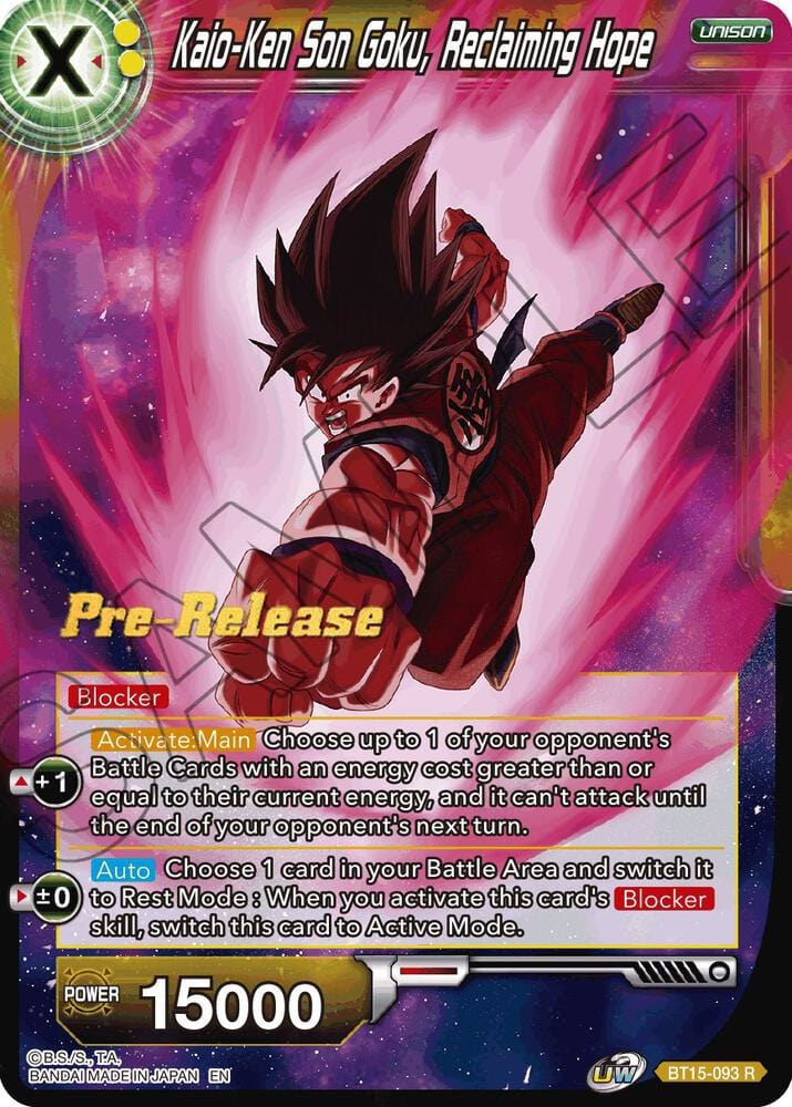 Kaio-Ken Son Goku, Reclaiming Hope - Saiyan Showdown Pre-Release