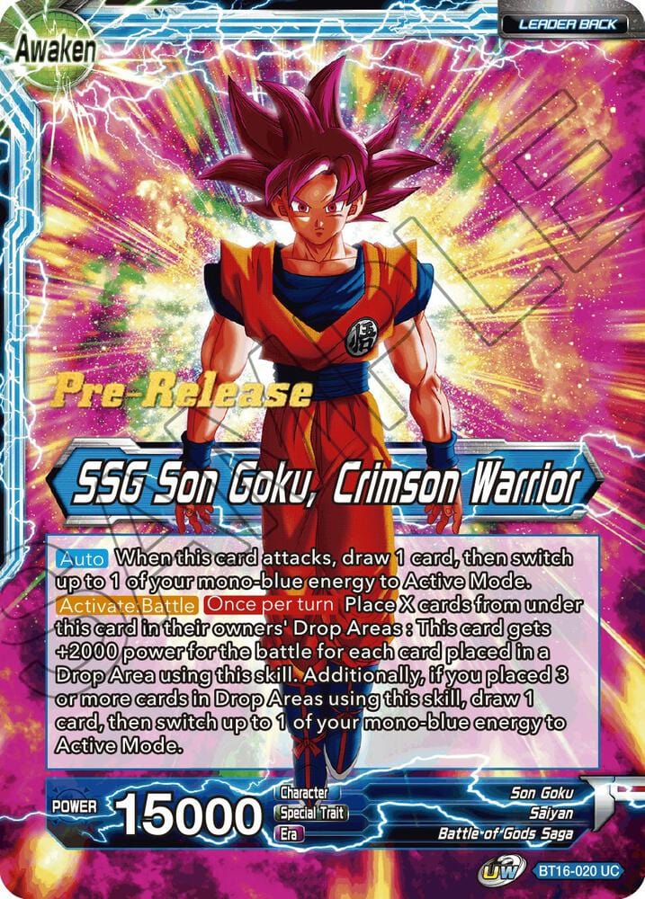 Son Goku // SSG Son Goku, Crimson Warrior BT16-020