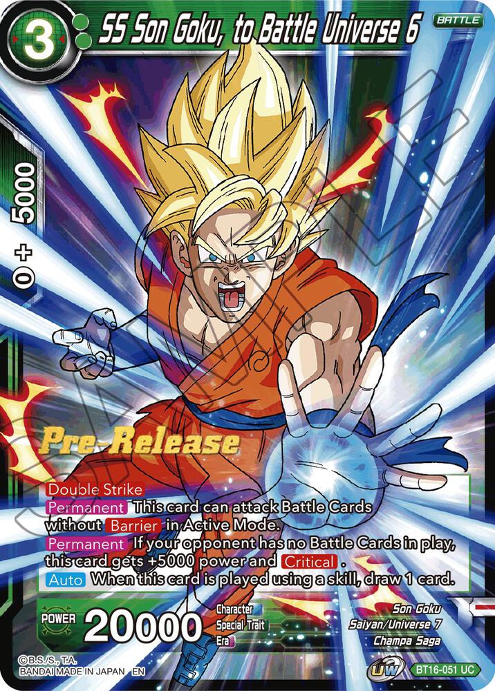 SS Son Goku, to Battle Universe 6 - Realm of the Gods Pre-Release