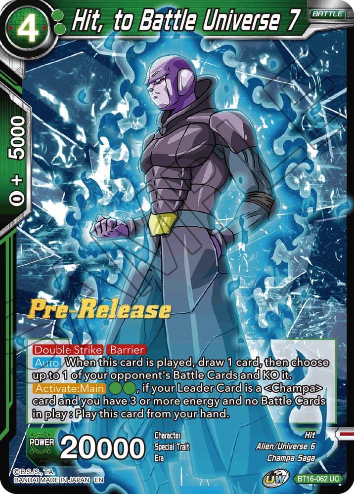 Hit, to Battle Universe 7 - Realm of the Gods Pre-Release