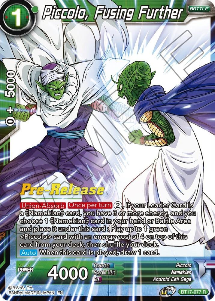 Piccolo, Fusing Further - Ultimate Squad Pre-Release Cards