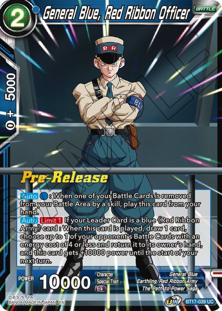 General Blue, Red Ribbon Officer - Ultimate Squad Pre-Release Cards