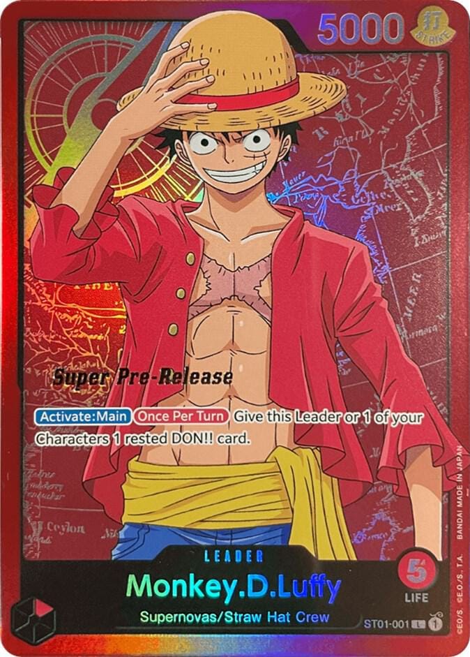 Monkey.D.Luffy (001) Super Pre-Release Starter ST01-001