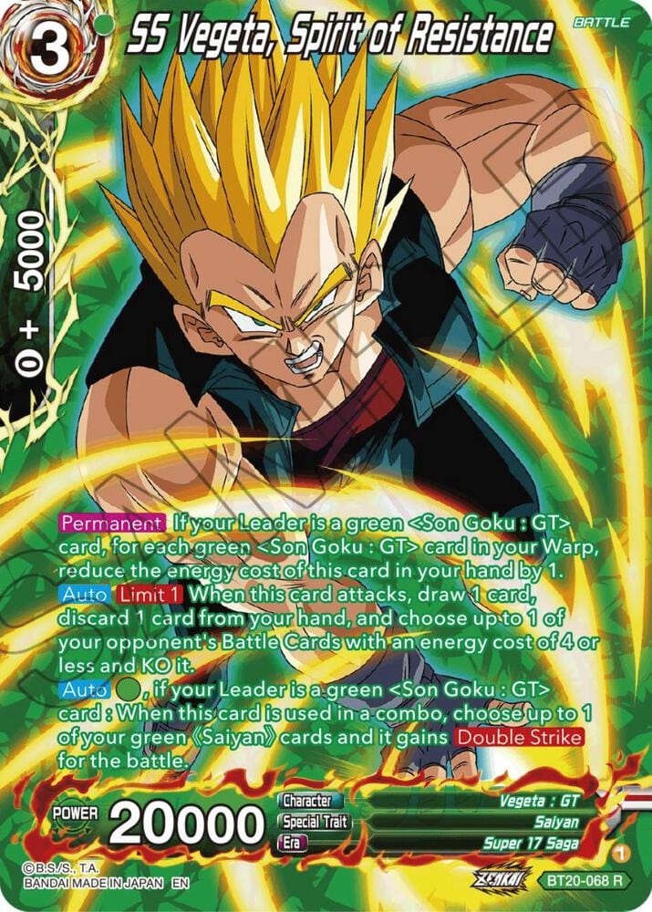 SS Vegeta, Spirit of Resistance (Silver Foil)
