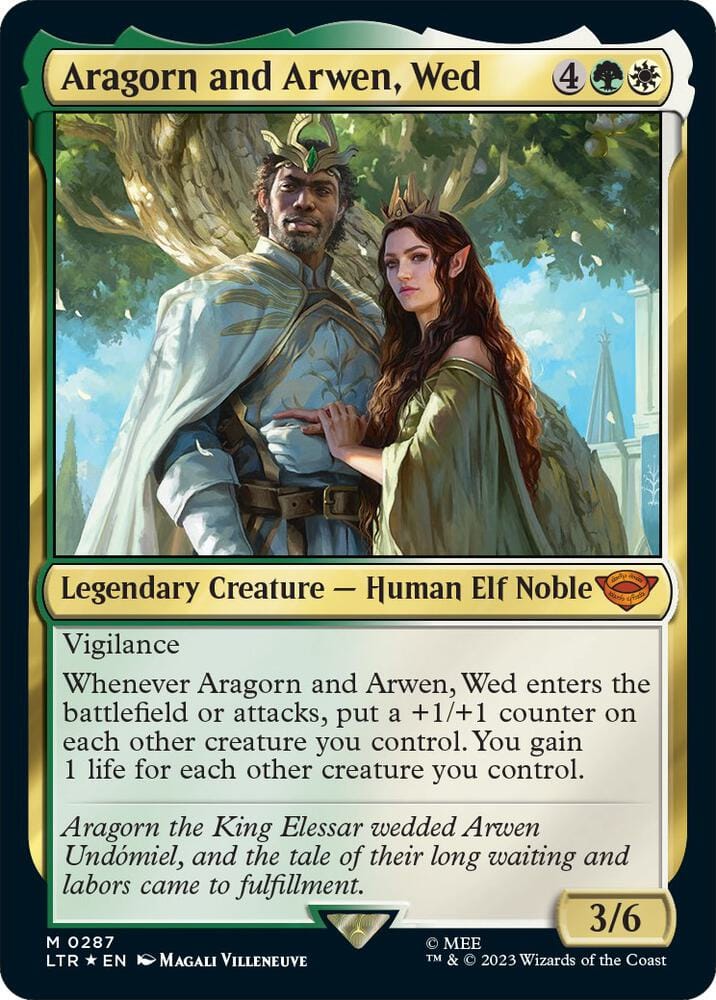 Aragorn and Arwen, Wed (Extended Art) M0394