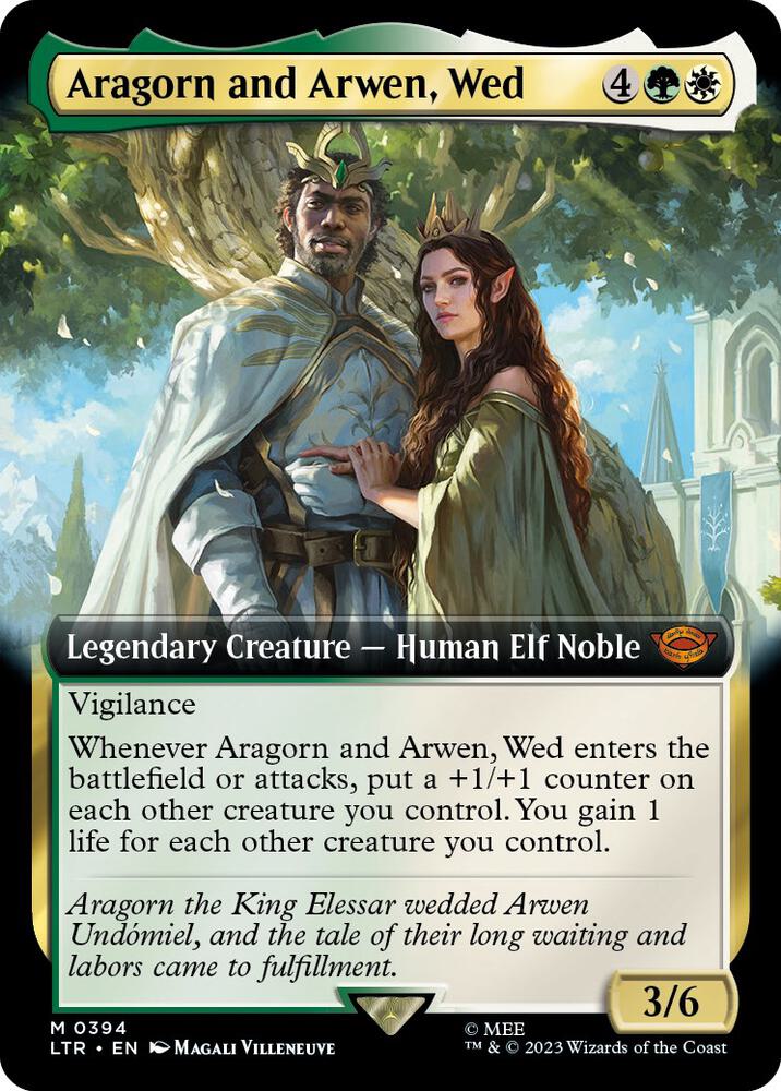 Aragorn and Arwen, Wed (Extended Art) M0394
