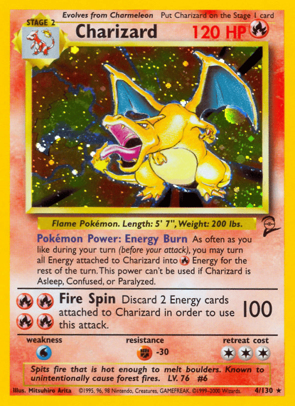 Charizard -004/130 Base Set 2 (BS2)
