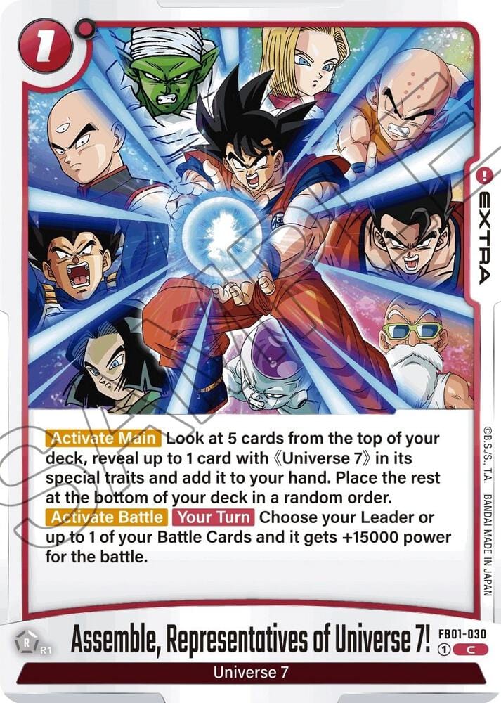 Assemble, Representatives of Universe 7! FB01-030