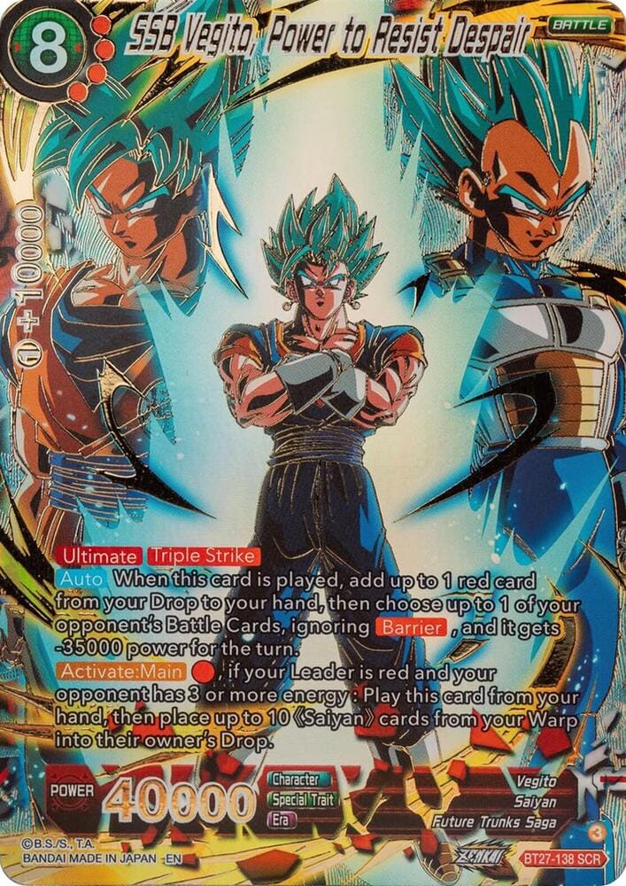 SSB Vegito, Power to Resist Despair BT27-138