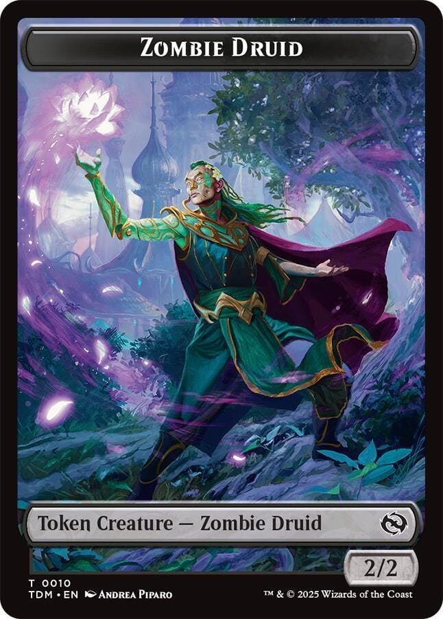 Zombie Druid // Treasure Double-Sided Token T10