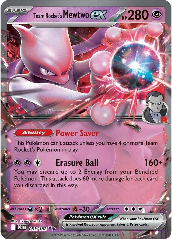 Team Rocket's Mewtwo Ex - 081/182