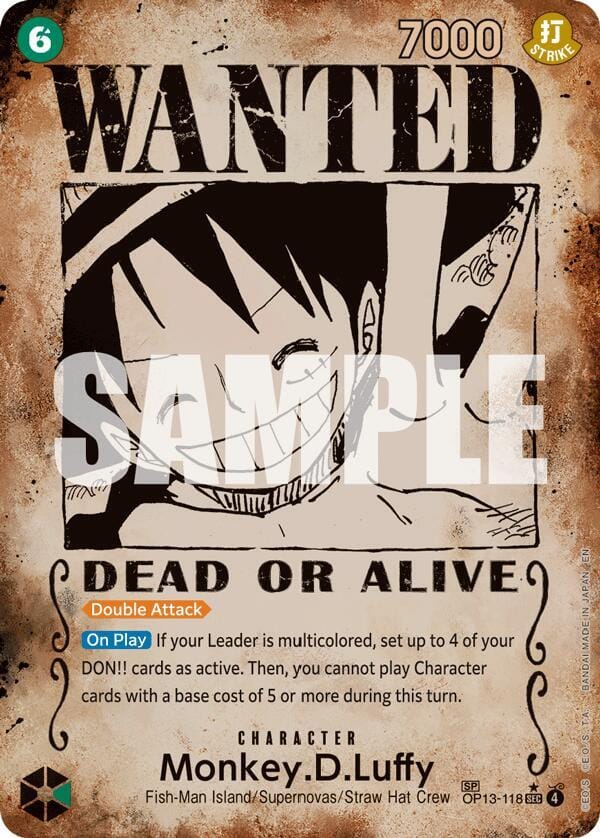 Monkey.D.Luffy (118) (Wanted Poster) – Afkstore.cl