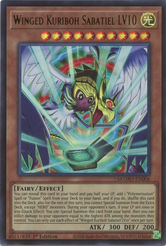 Winged Kuriboh Sabatiel LV10 MAMO-EN006