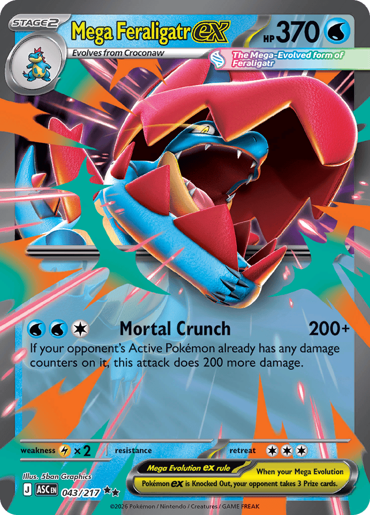 Mega Feraligatr Ex - 043/217 – Afkstore.cl