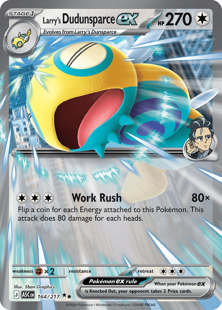 Larry's Dudunsparce Ex 164/217 – Afkstore.cl