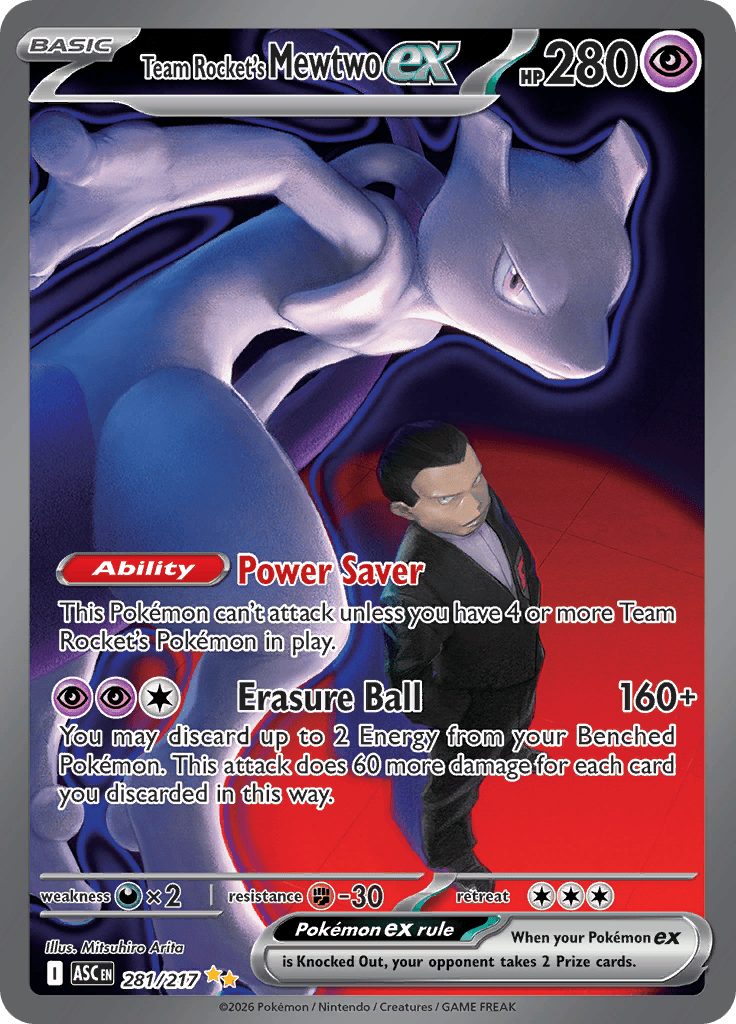 Team Rocket's Mewtwo Ex - 281/217