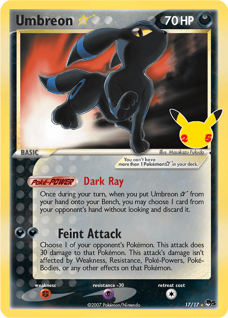 Umbreon Gold Star - 17/17 Celebrations