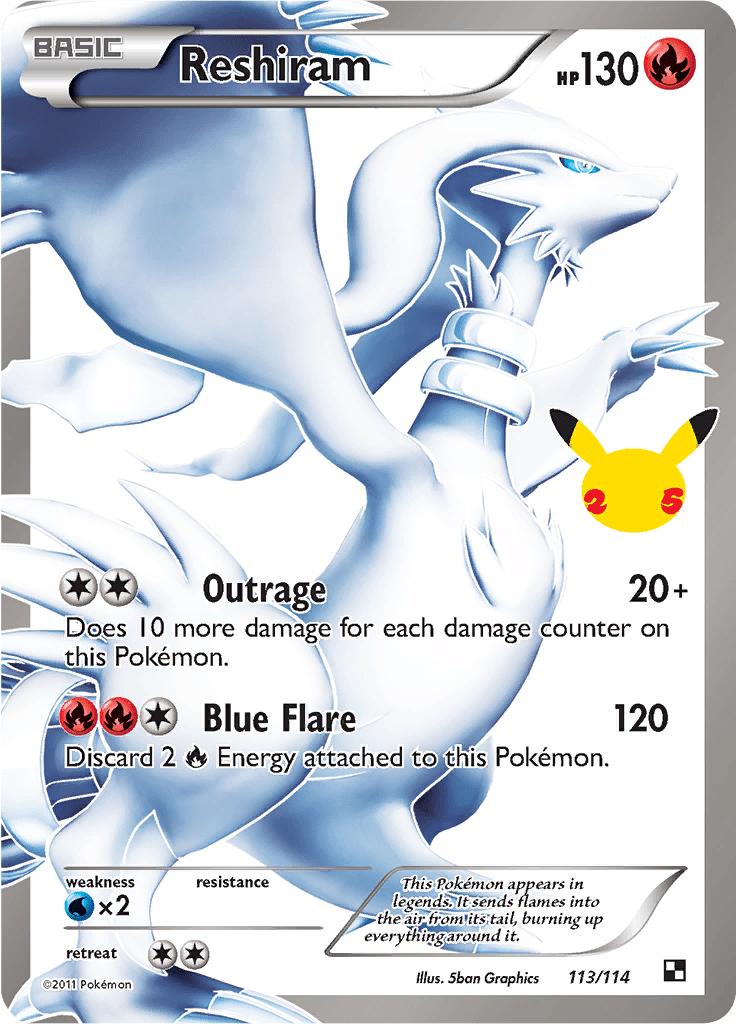 Reshiram - 113/114 - Ultra Rare (Classic Collection)