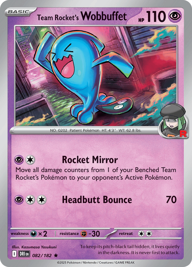 Team Rocket's Wobbuffet 082/182
