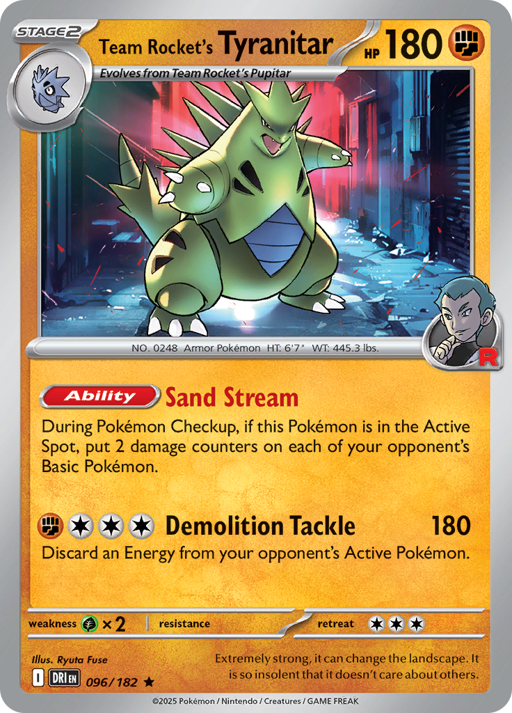 Team Rocket's Tyranitar 096/182
