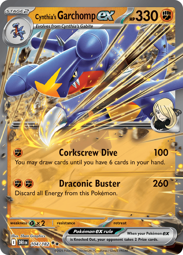 Cynthia's Garchomp Ex - 104/182
