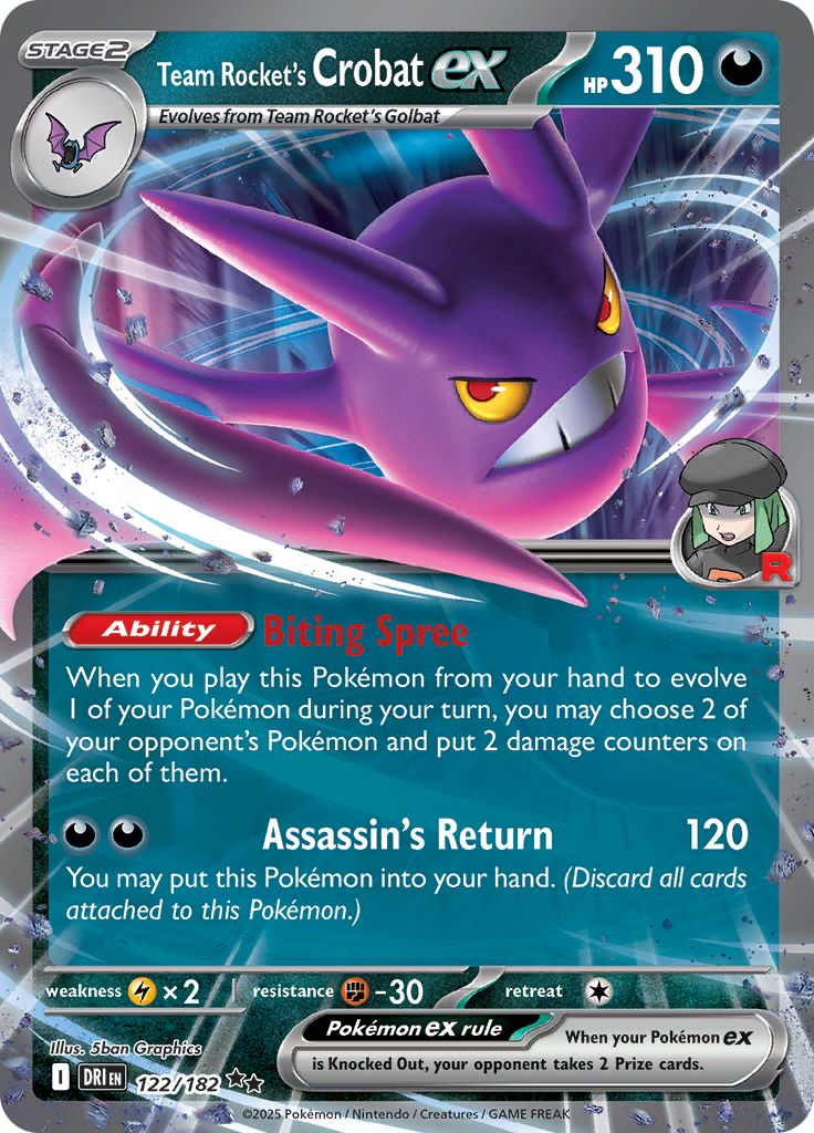 Team Rocket's Crobat Ex - 122/182