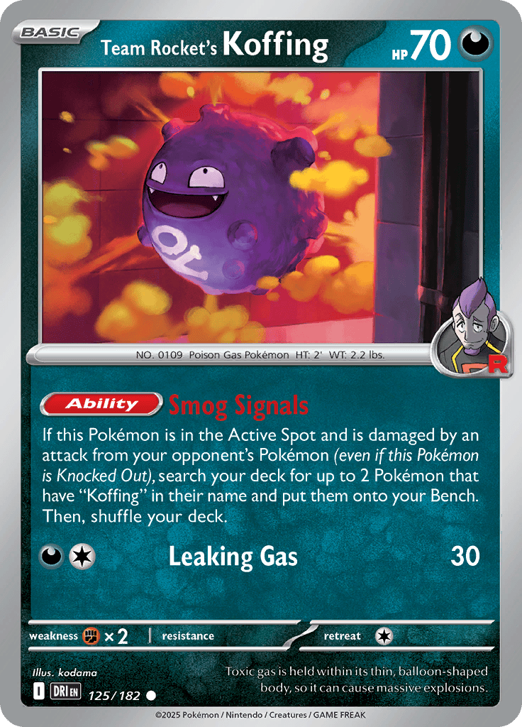Team Rocket's Koffing 125/182