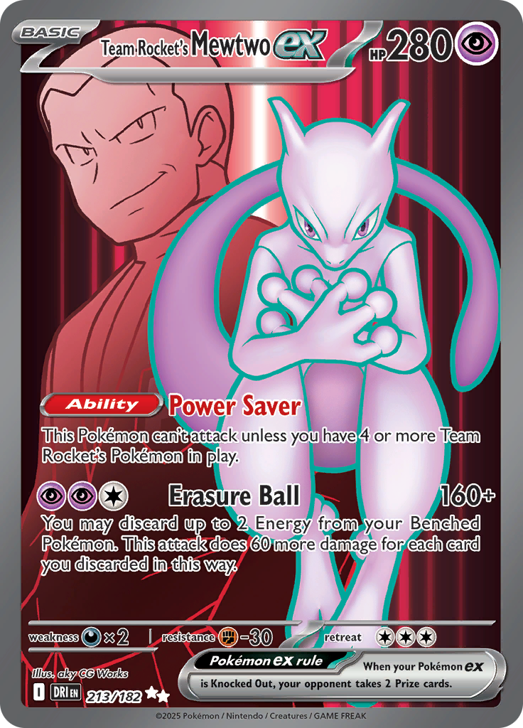 Team Rocket's Mewtwo Ex - 213/182