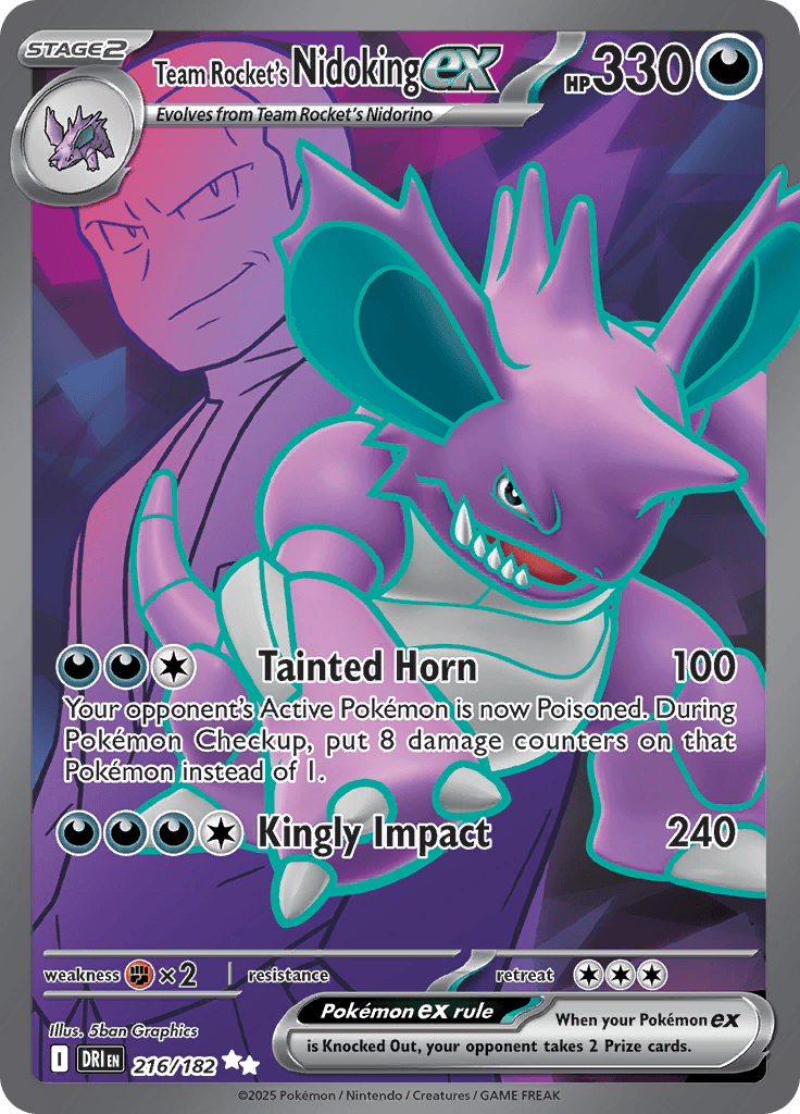 Team Rocket's Nidoking Ex - 216/182
