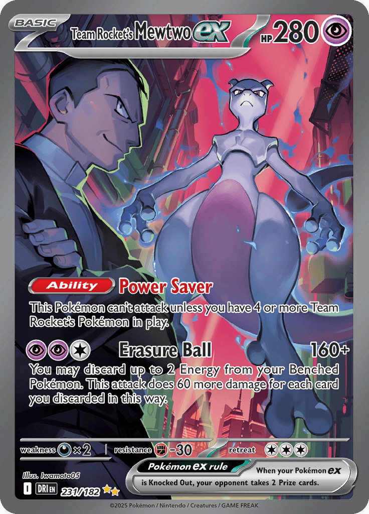 Team Rocket's Mewtwo Ex - 231/182