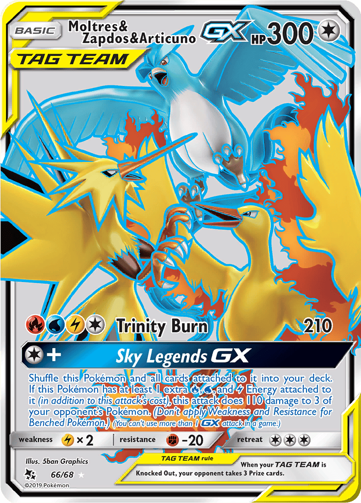 Moltres & Zapdos & Articuno GX (Full Art) 66/68