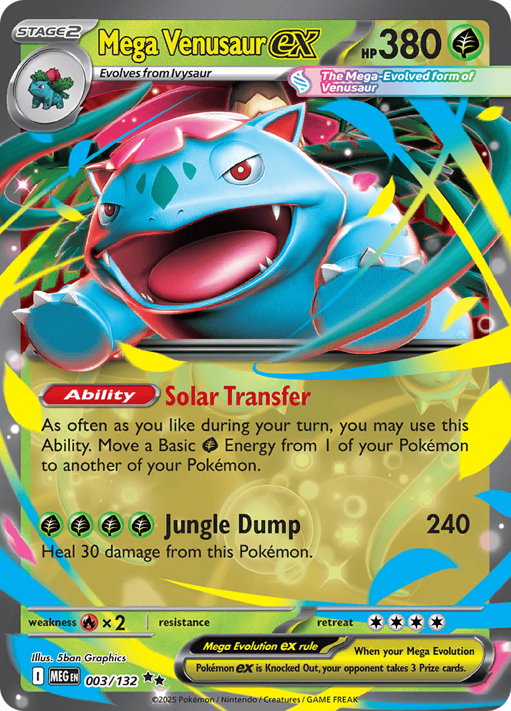 2025 ポケモンカード MEGA VENUSAUR ex Mega Venusaur Ex - 003/132 – Afkstore.cl