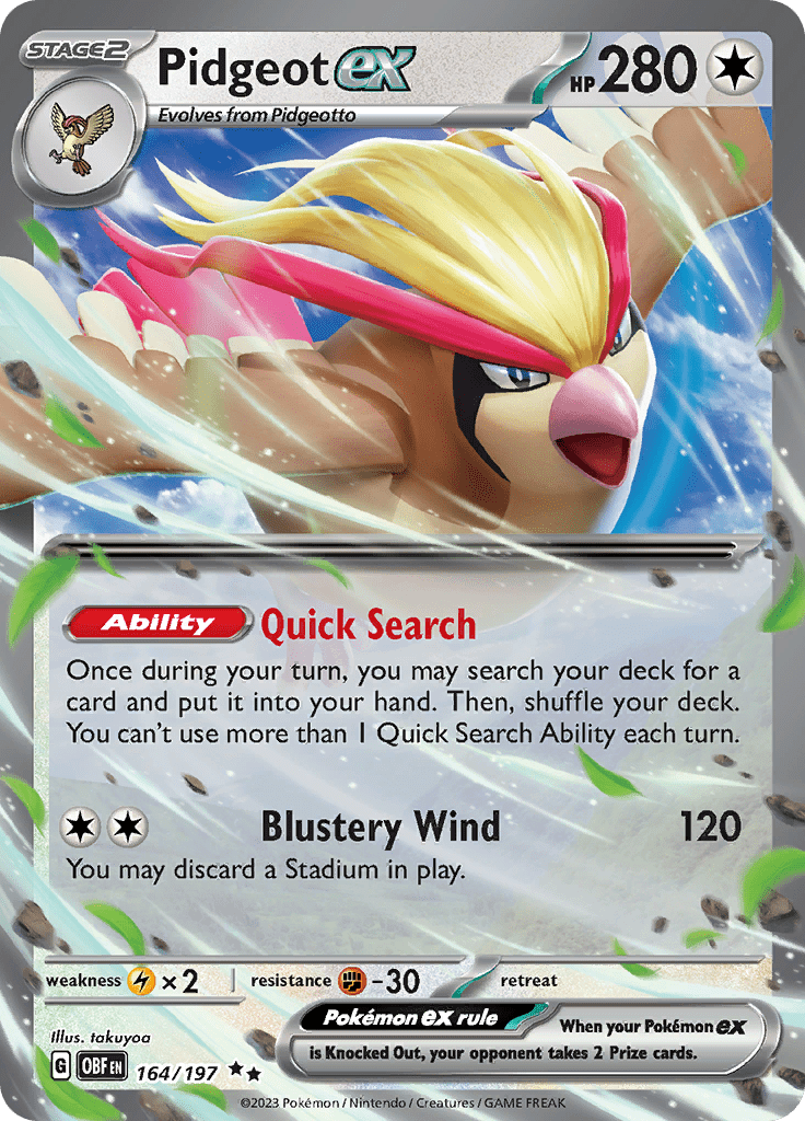 Pidgeot Ex 164/197