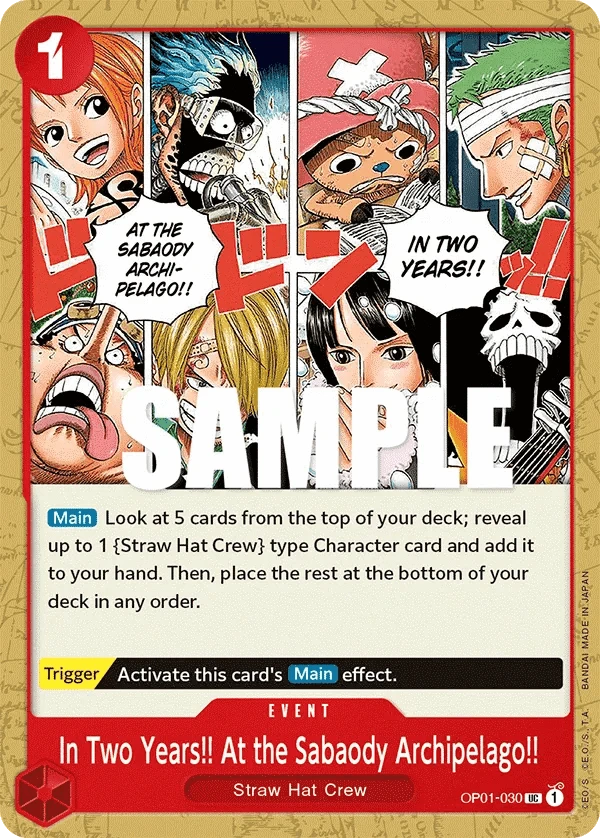 In Two Years!! At the Sabaody Archipelago!! (One Piece Japanese Version 2nd Anniversary Set) - One Piece Promotion Cards (OP-PR)