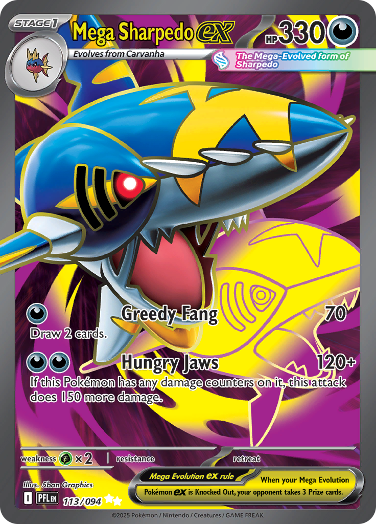 Mega Sharpedo Ex - 113/094