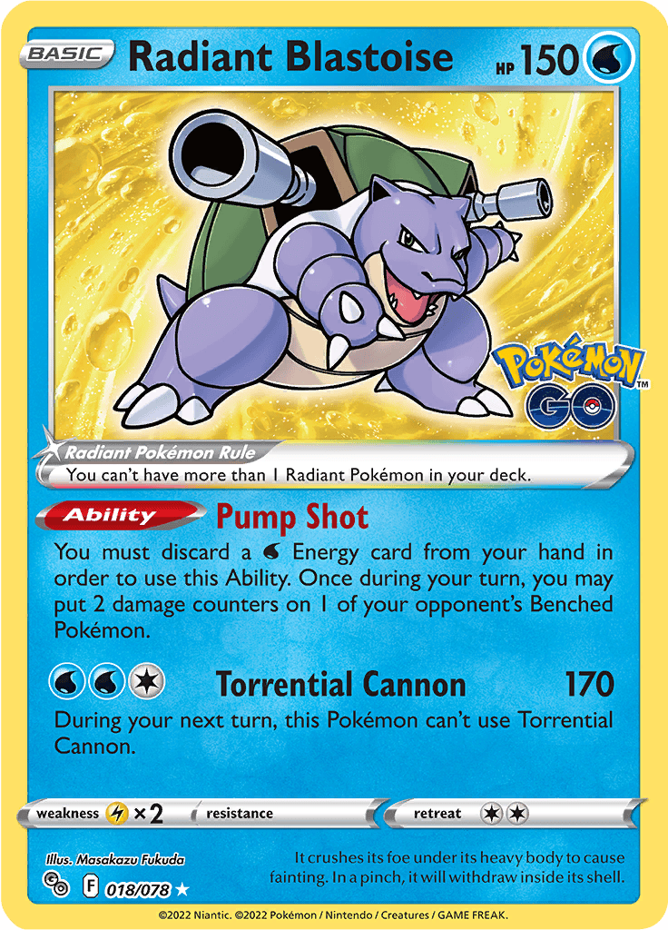 Radiant Blastoise 018/078