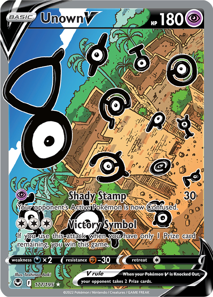 Unown V (Alternate Full Art) 177/195
