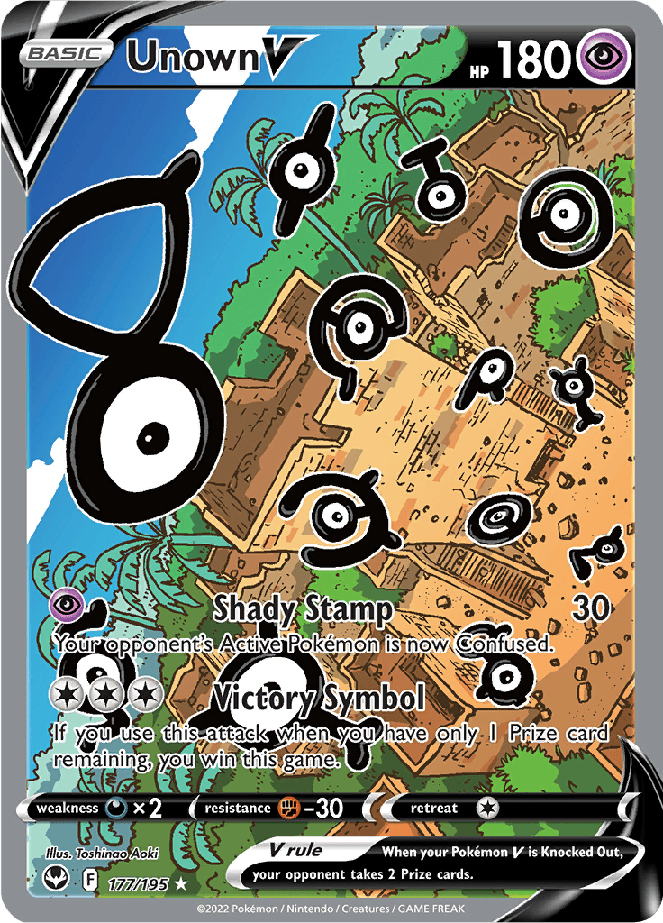 Unown V (Alternate Full Art) 177/195