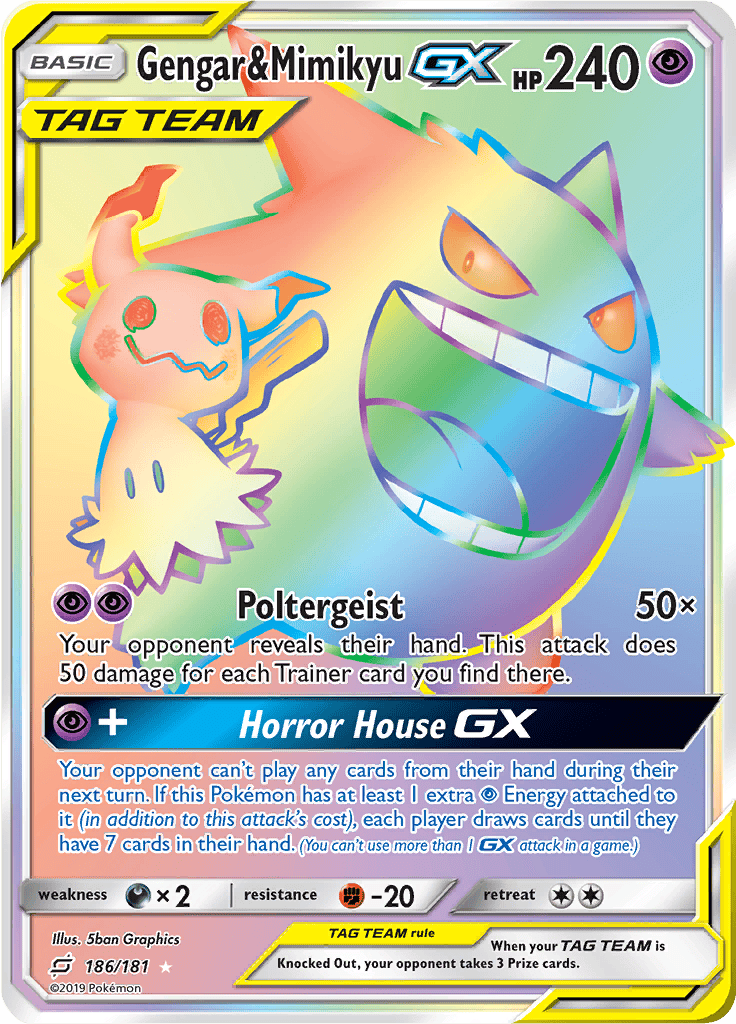 Gengar & Mimikyu GX (Secret) 186/181