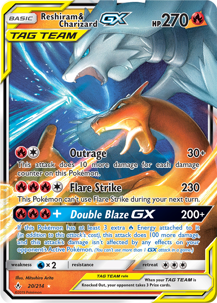 Reshiram & Charizard GX 20/214